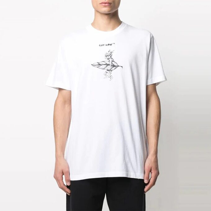 SS21 Estampado con logotipo, pantalones cortos, blanco