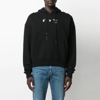 SS21 Estampado, corte holgado, negro