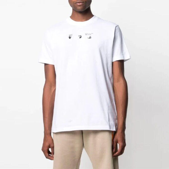 SS21 Estampado, cuello redondo, pantalones cortos, versión estándar, blanco