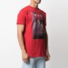 SS21 Estampado de flechas, manga corta, corte holgado, rojo