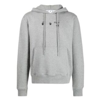 SS21 Estampado de letras y flechas con logotipo, corte holgado, gris