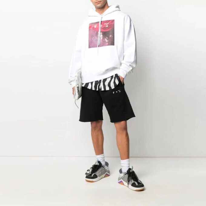 SS21 Estampado de logotipo, corte holgado, blanco