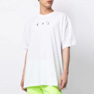 SS21 Estampado de logotipo, pantalones cortos, corte holgado, blanco