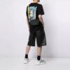 SS21 Estampado de logotipo, pantalones cortos, corte holgado, negro