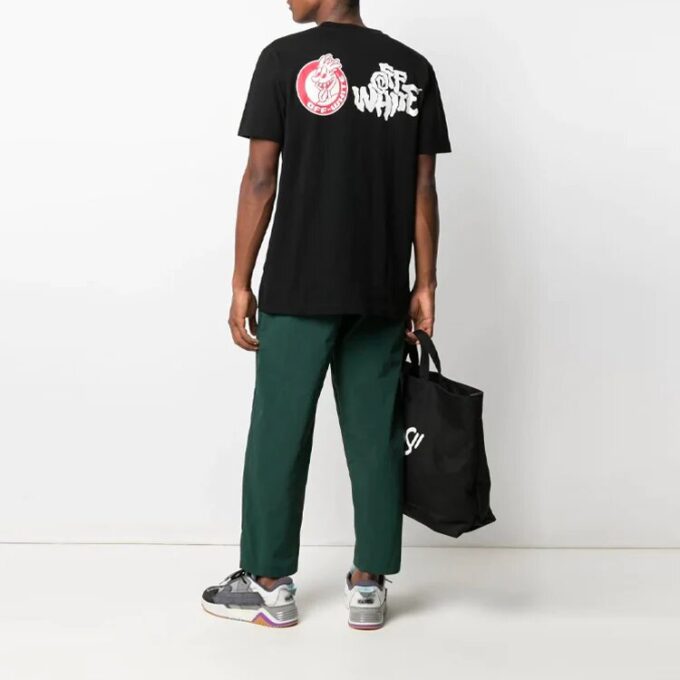 SS21 Estampado de logotipo Pantalones Cortos Corte holgado Negro