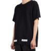 SS21 Estampado de rayas de algodón Cuello redondo Pantalones Cortos Negro