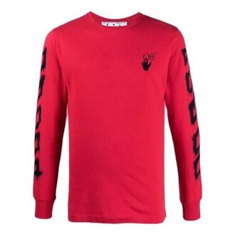 SS21 Estampado geométrico, manga larga, corte ajustado, rojo