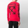 SS21 Estampado geométrico, manga larga, corte ajustado, rojo