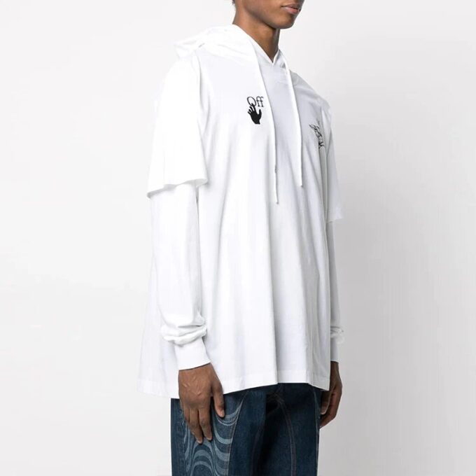 SS21 Jersé con estampado casual, blanco