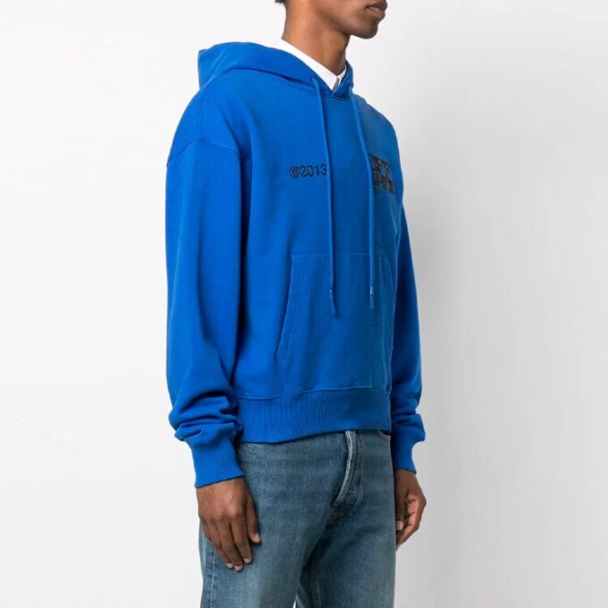 SS21 Jersey con estampado de letras, corte holgado, azul