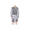 SS21 Jersey de cuello redondo con estampado grande, gris y blanco