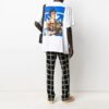 SS21 Jersey de cuello redondo con estampado, pantalones cortos y corte holgado, blanco