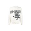 SS21 Jersey de cuello redondo estampado, blanco