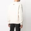 SS21 Jersey de cuello redondo estampado, blanco