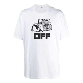 SS21 Jersey de manga corta con estampado de Mona Lisa y cuello redondo, blanco