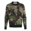 SS21 Jersey de punto de camuflaje verde