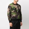 SS21 Jersey de punto de camuflaje verde
