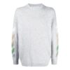 SS21 Jersey de rayas con estampado de logotipo, gris