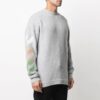 SS21 Jersey de rayas con estampado de logotipo, gris