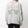 SS21 Jersey de rayas con estampado de logotipo, gris