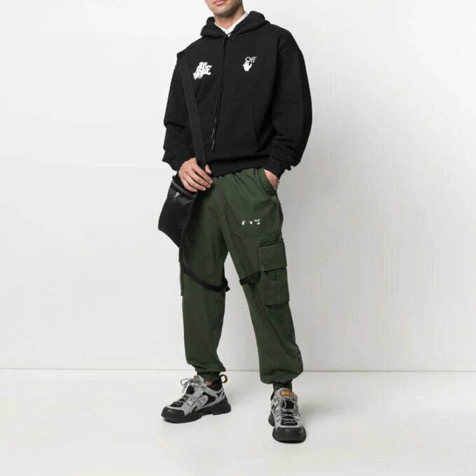 SS21 Jersey holgado con lengüeta roja y estampado del logotipo en negro