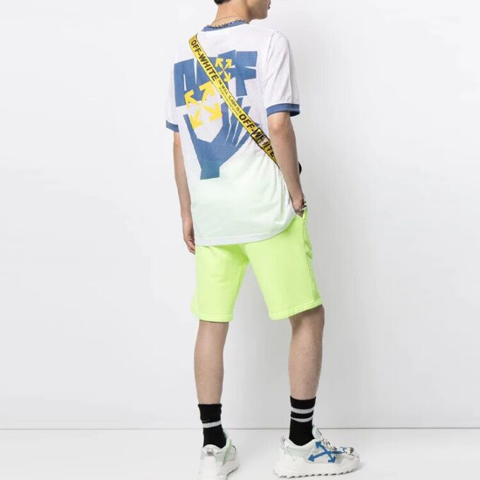 SS21 Logo Alphabet Printing Pantalones Cortos Corte holgado Blanco