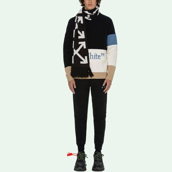 SS21 Logo Cuello redondo Manga larga Negro