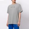 SS21 Logo impreso, cuello redondo, pantalones cortos, corte holgado, gris