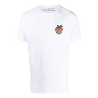 SS21 Logotipo en el pecho, cuello redondo, pantalones cortos, versión estándar, blanco