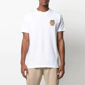 SS21 Logotipo en el pecho, cuello redondo, pantalones cortos, versión estándar, blanco