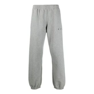 SS21 Pantalones deportivos de corte ajustado con logotipo de flecha, corte holgado, color gris