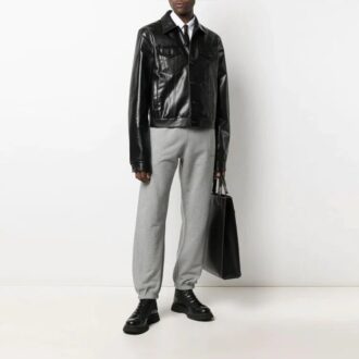 SS21 Pantalones deportivos de corte ajustado con logotipo de flecha, corte holgado, color gris