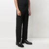 SS21 Pantalones largos casuales rectos con logo, versión ajustada, negro