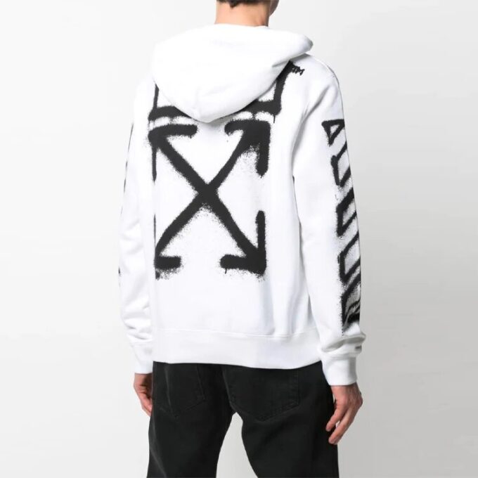 SS21 Spray Marker Logo Printing Loose Fit Blanco