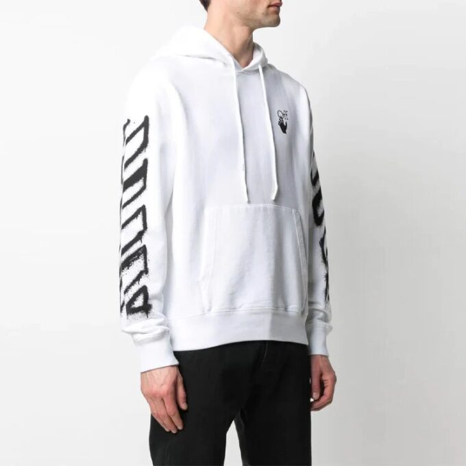 SS21 Spray Marker Logo Printing Loose Fit Blanco