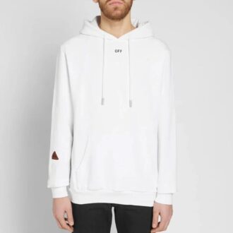 SS21 Sudadera con capucha, estampado de logotipo, manga larga, corte holgado, color blanco