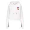 SS21 Sudadera con capucha y estampado de flecha degradada, versión casual, unisex, blanco