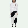 SS21 Sudadera con capucha y estampado de flecha degradada, versión casual, unisex, blanco