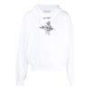 SS21 Sudadera con capucha y estampado, manga larga, blanco