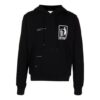 SS21 Sudadera con capucha y estampado, manga larga, corte holgado, negro