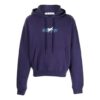 SS21 Sudadera holgada con capucha y cordones, estampado, morado