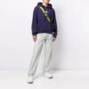 SS21 Sudadera holgada con capucha y cordones, estampado, morado
