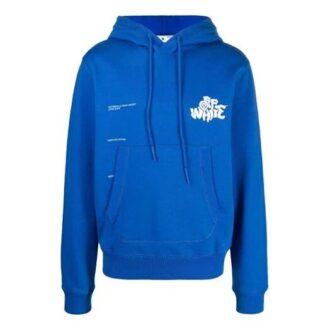 SS21 Sudadera holgada con cordón y estampado de letras del logotipo, azul