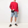SS21 Versión casual con estampado de Arrows y cuello redondo, color rojo