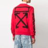 SS21 Versión casual con estampado de Arrows y cuello redondo, color rojo