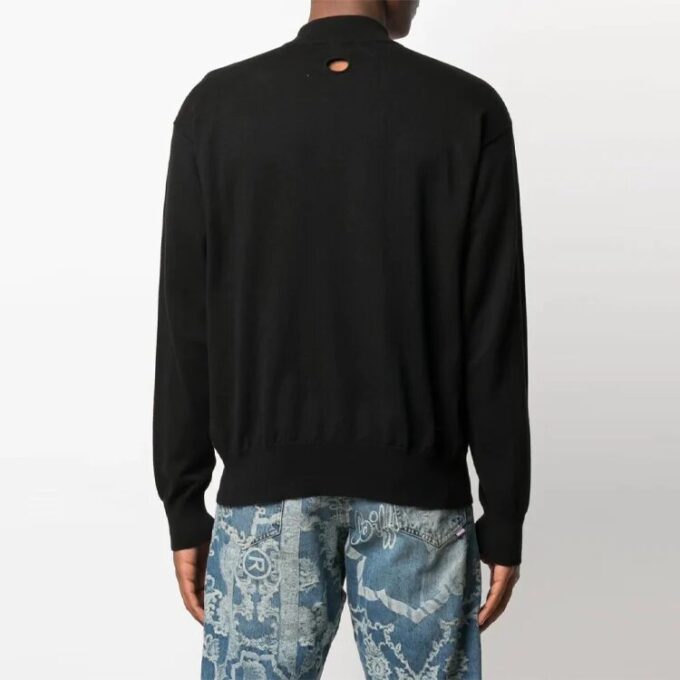 SS21 Versión de punto con patrón bordado del logotipo Negro