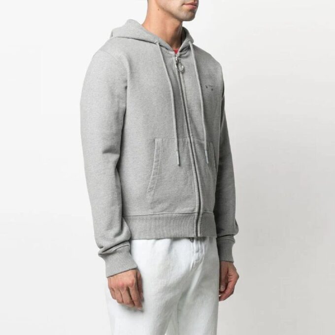 SS21 Versión slim fit con cremallera y bordado de Arrows, gris