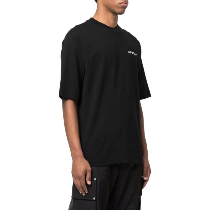 SS22 Estampado Cuello redondo Pantalones Cortos Corte holgado Negro