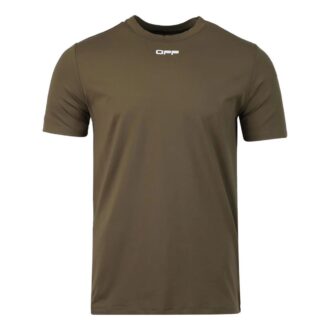 SS22 Estampado de flechas con letras, cuello redondo y pantalones cortos, verde