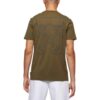 SS22 Estampado de flechas con letras, cuello redondo y pantalones cortos, verde